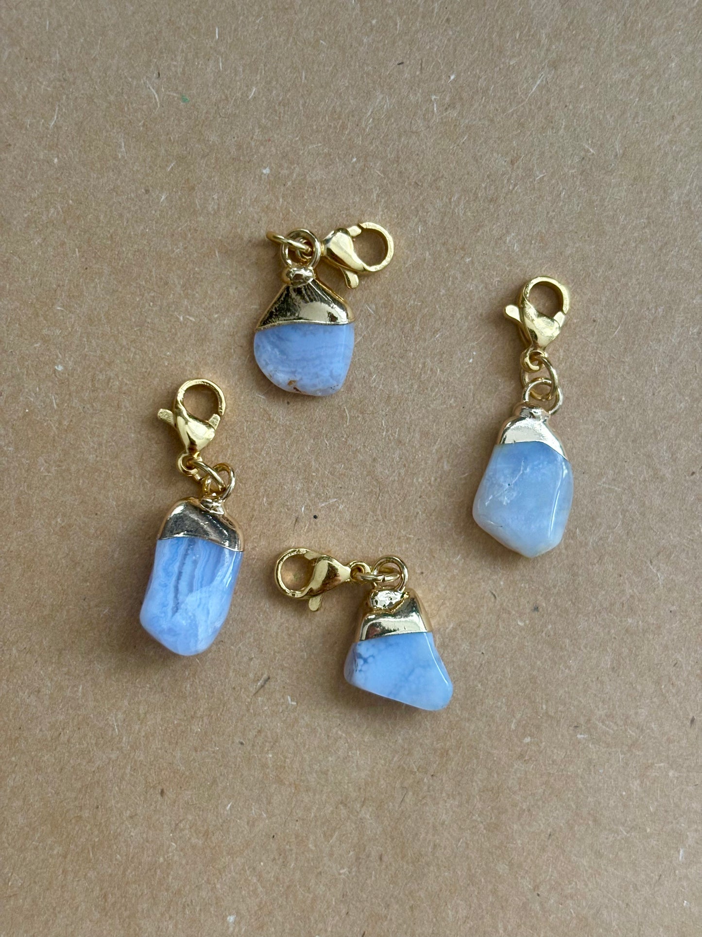 Natural Lace Agate stitch marker