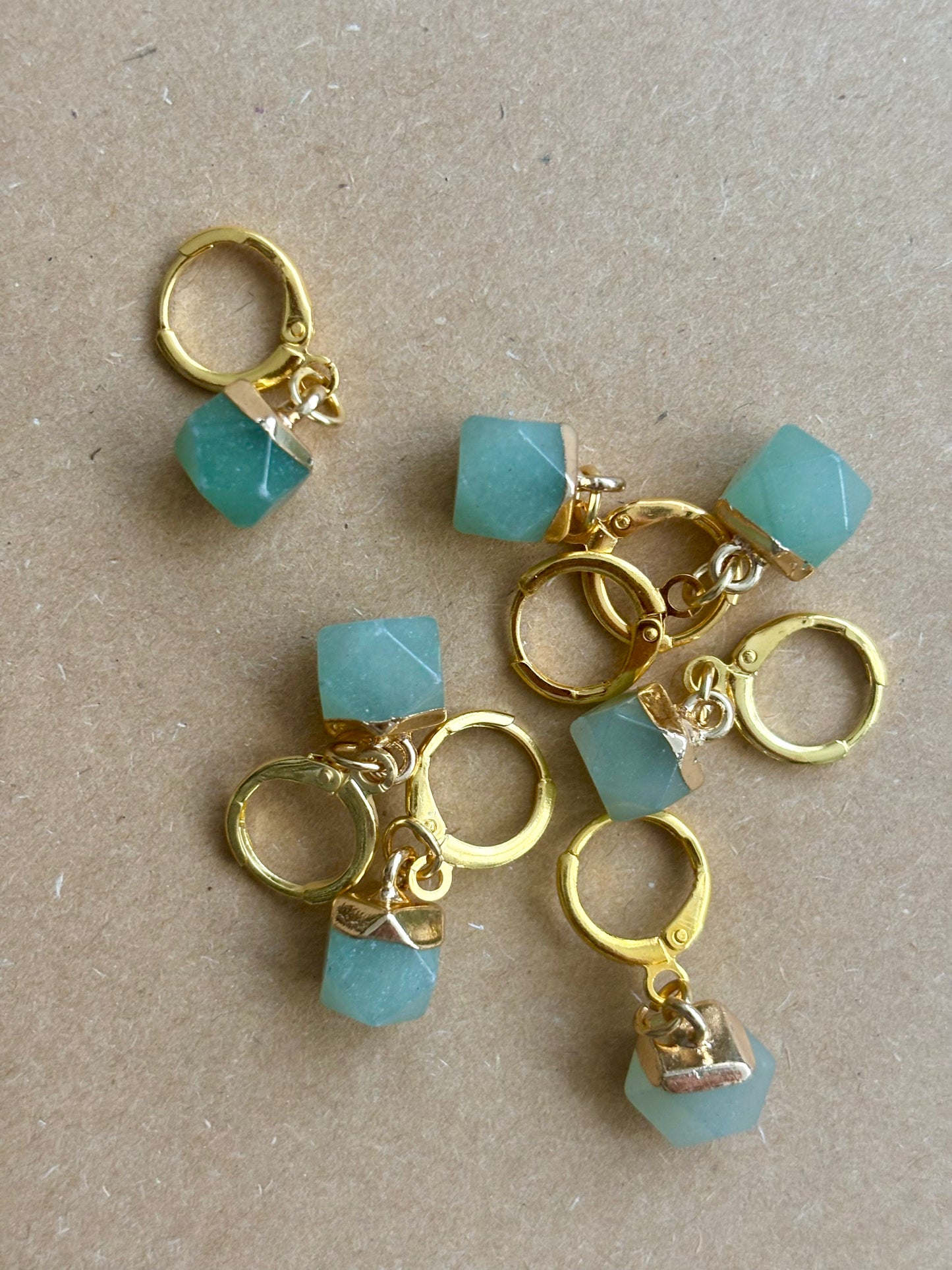 Natural Gemstone Stitch Marker - Amazonite