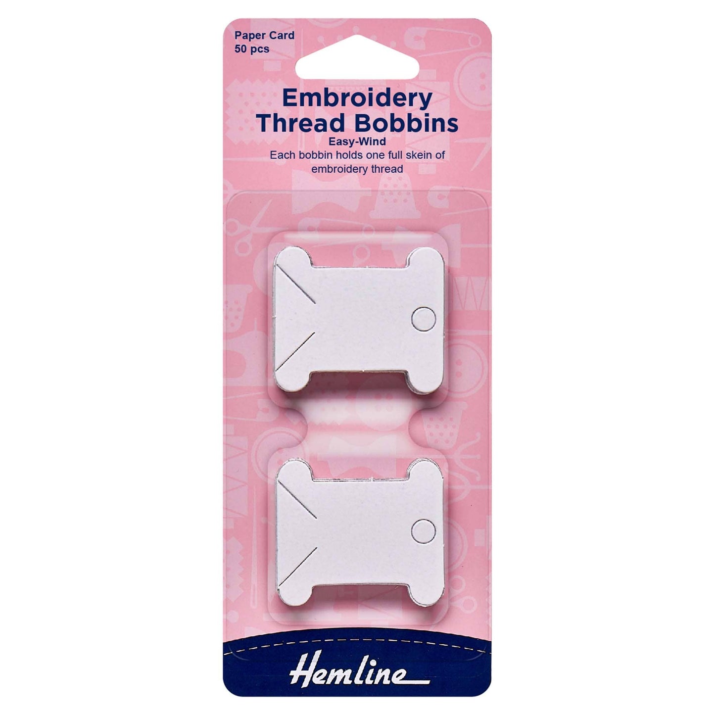 Embroidery Thread Bobbins - 50 Cards