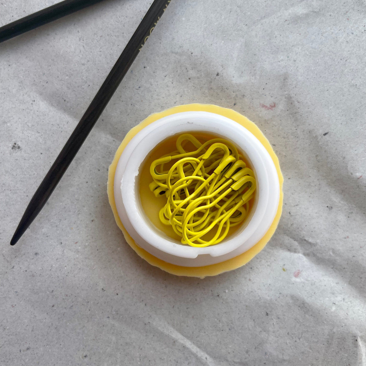 Bulb Stitch Markers In Macaron Case Knit and Living