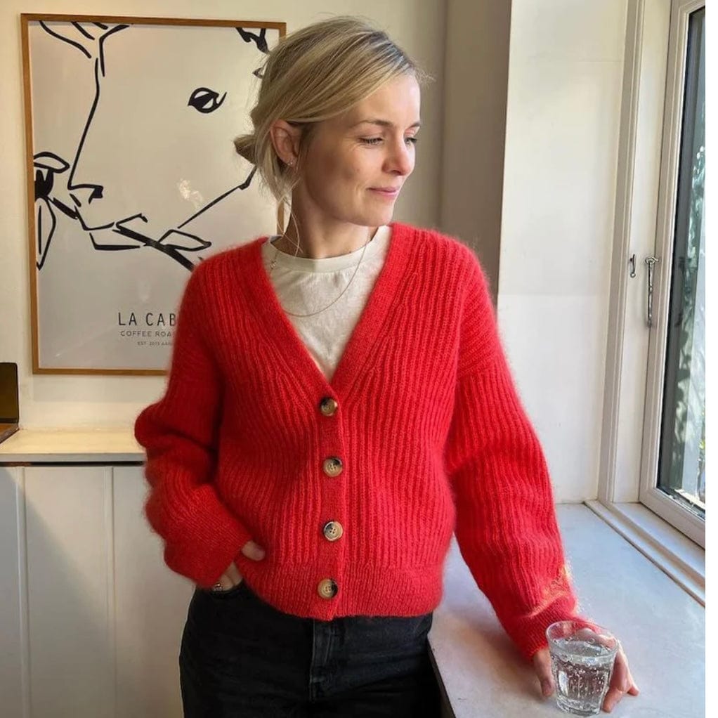 Petite Wallis Red Cardigan Agnete Cardigan By Petite Knit Hard