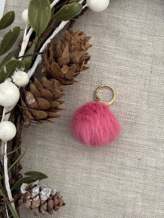 Pink Fluffy Pom Pom Progress Keeper