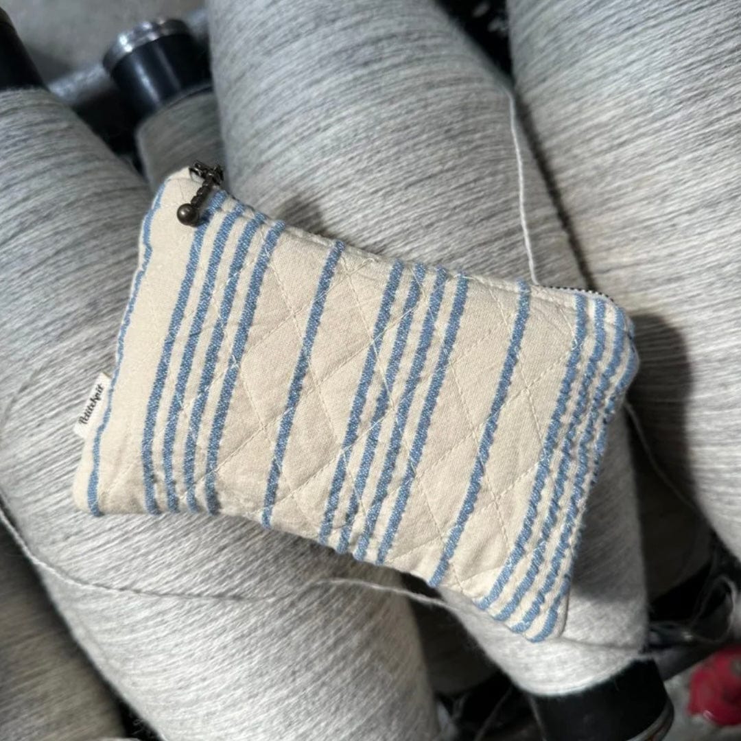 KNITTER'S TOOL PURSE - STRIPED SEERSUCKER by PetiteKnit