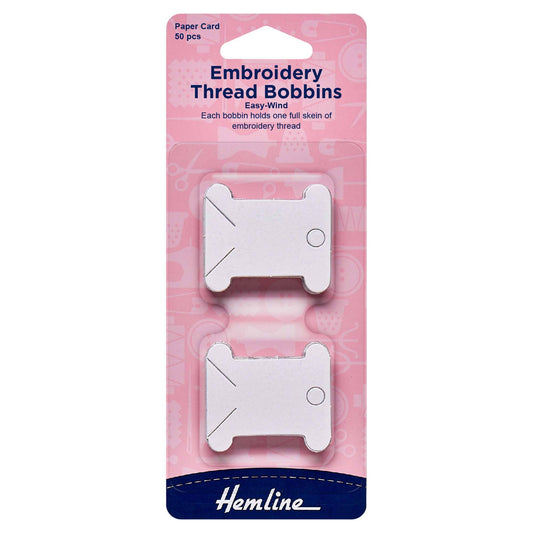 Embroidery Thread Bobbins - 50 Cards