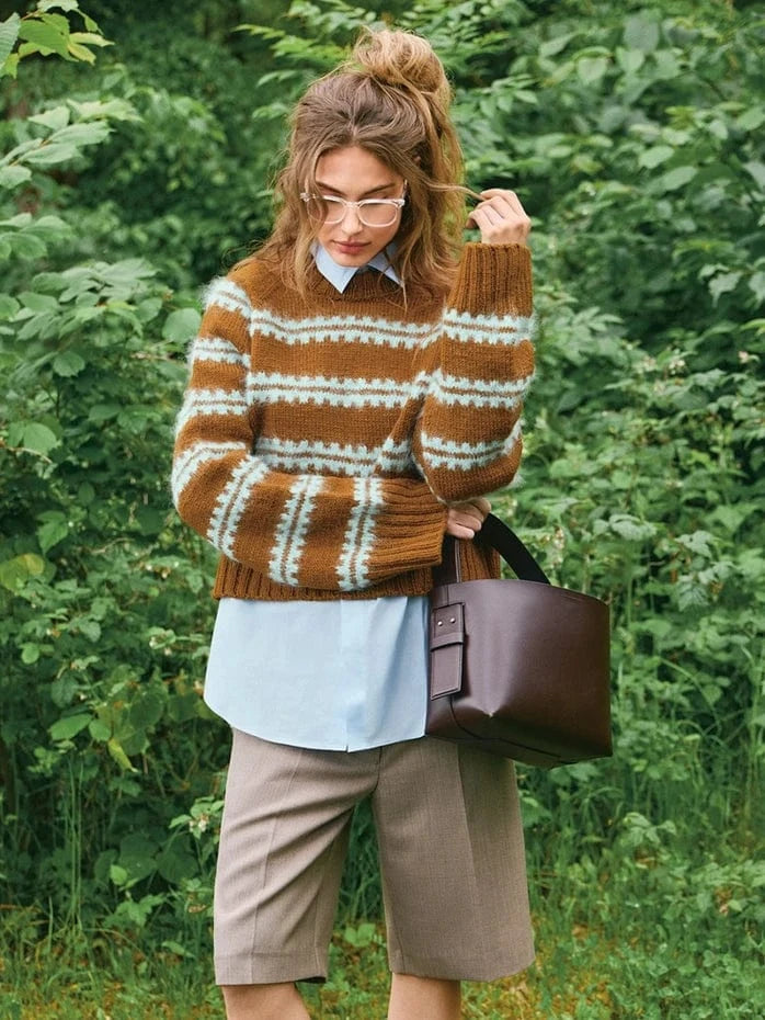 2507-08 Ridge Sweater by Sandnes Garn - Hard copy