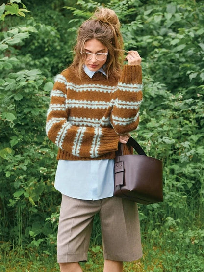 2507-08 Ridge Sweater by Sandnes Garn - Hard copy
