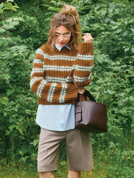 2507-08 Ridge Sweater by Sandnes Garn - Hard copy