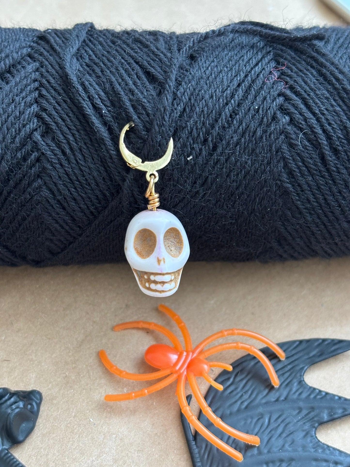 Skull stitch marker / progress keeper