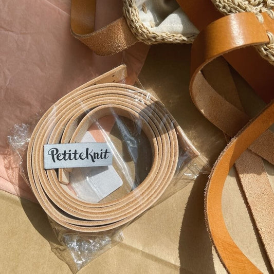 Leather Straps for French Market Bag by Petite Knit