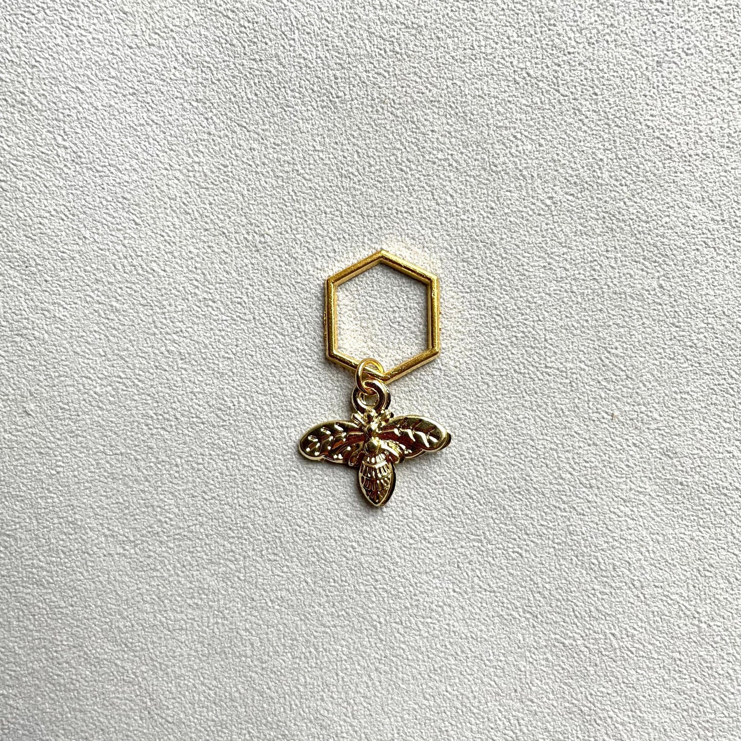 Bee Hexagon Stitch Marker