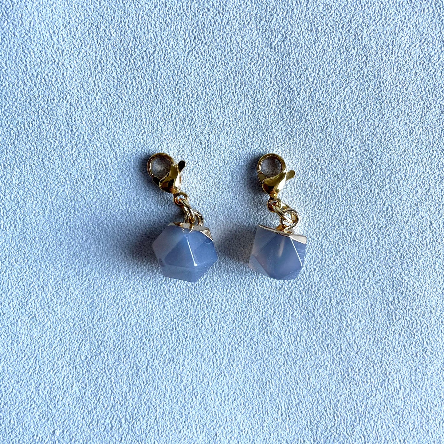 Natural Gemstone Stitch Marker - Grey Agate