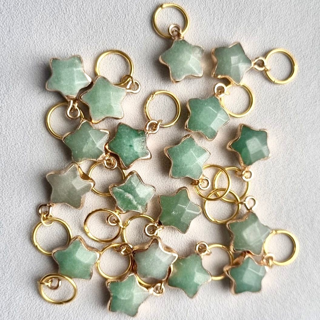 Natural Gemstone Star Shaped Stitch Marker