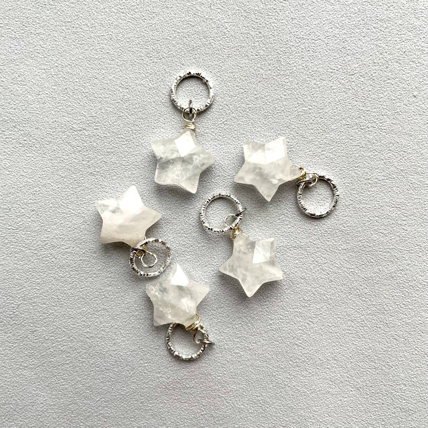 Natural Gemstone Star Stitch Marker