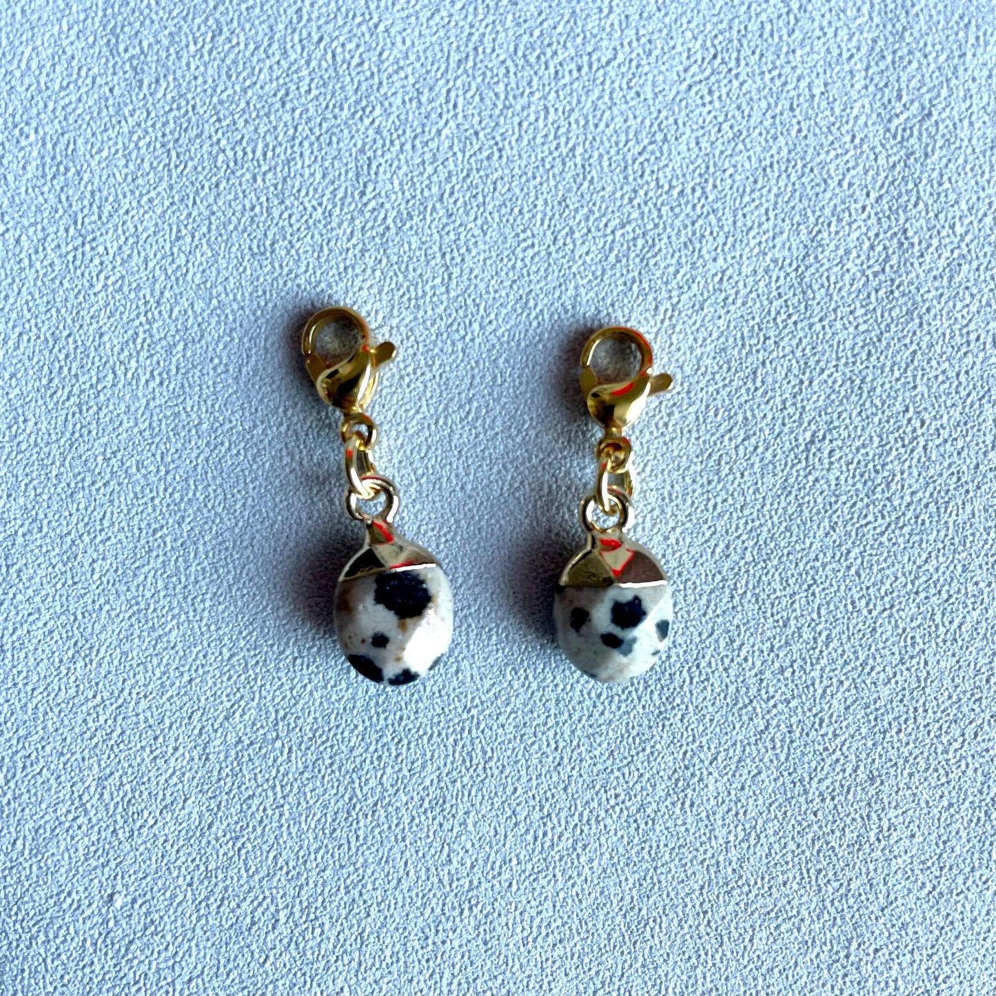 Natural Gemstone Stitch Marker - Dalmatian Jasper