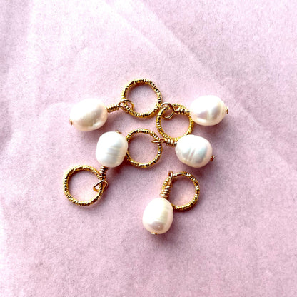 Fresh Water Pearl Stitch Markers